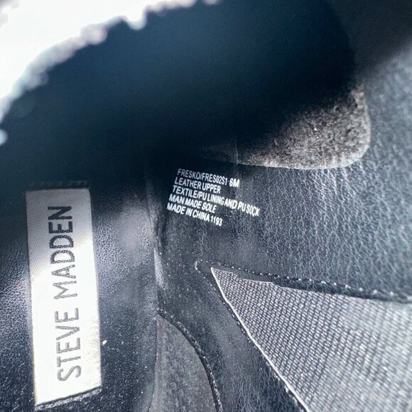 Steve Madden Ankle Booties Black‎ Fresko Suede Boho Western Block Heel Size 6 - Picture 10 of 10